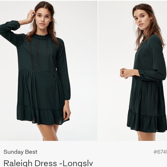 Aritzia Sunday Best Raleigh dress in deep burgandy - Picture 2 of 8